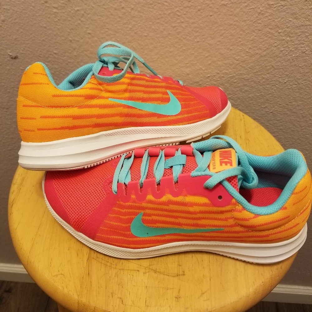 NIKE Downshifter 8 Fade GS Solar Red - Picture 5 of 8